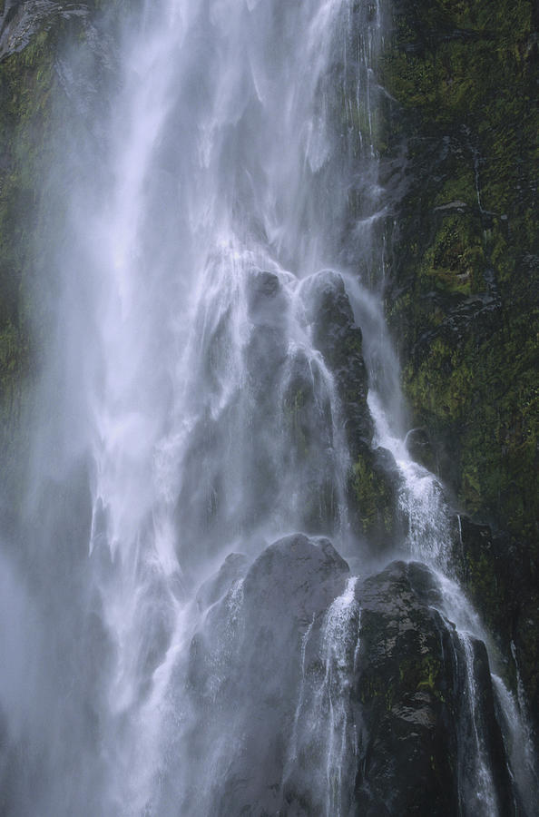 Stirling Falls Along Milford Sound  New Photograph by Konrad Wothe