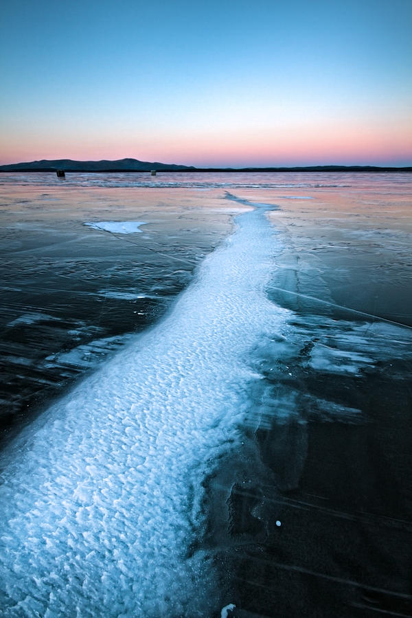 Stitched Lake Ice Photograph by Robert Clifford