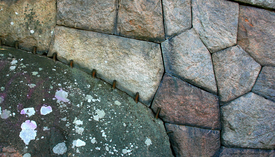 Stone Photograph - Stitched Stones by Leena Pekkalainen