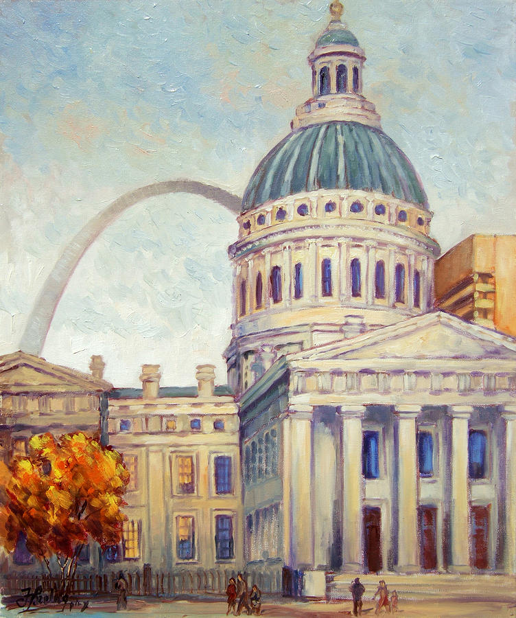 St.Louis Old Courthouse Painting by Irek Szelag
