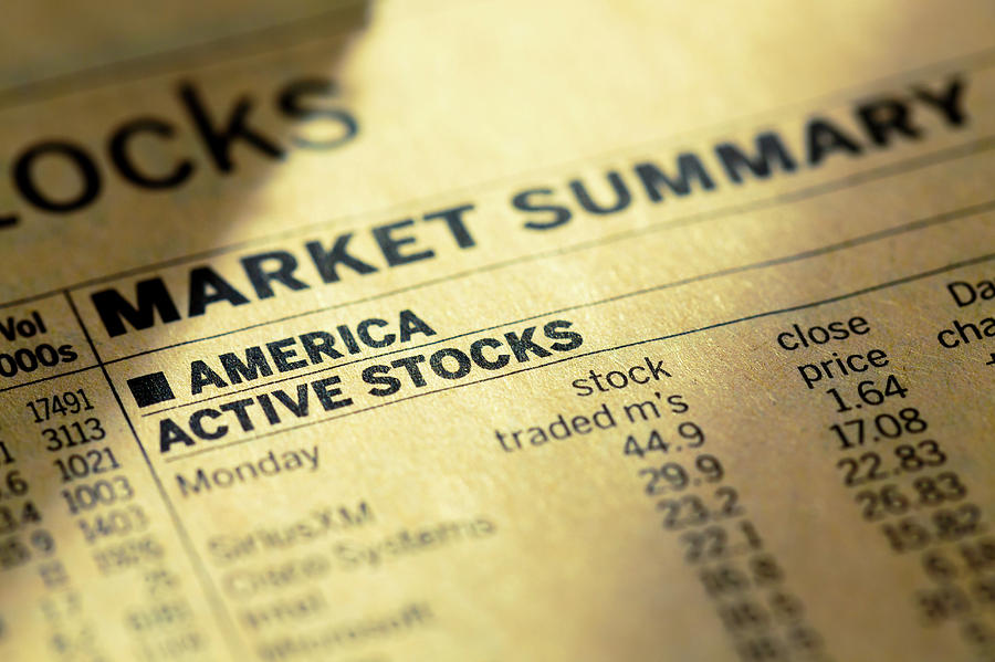 Stock Prices In The Newspaper by Wladimir Bulgar