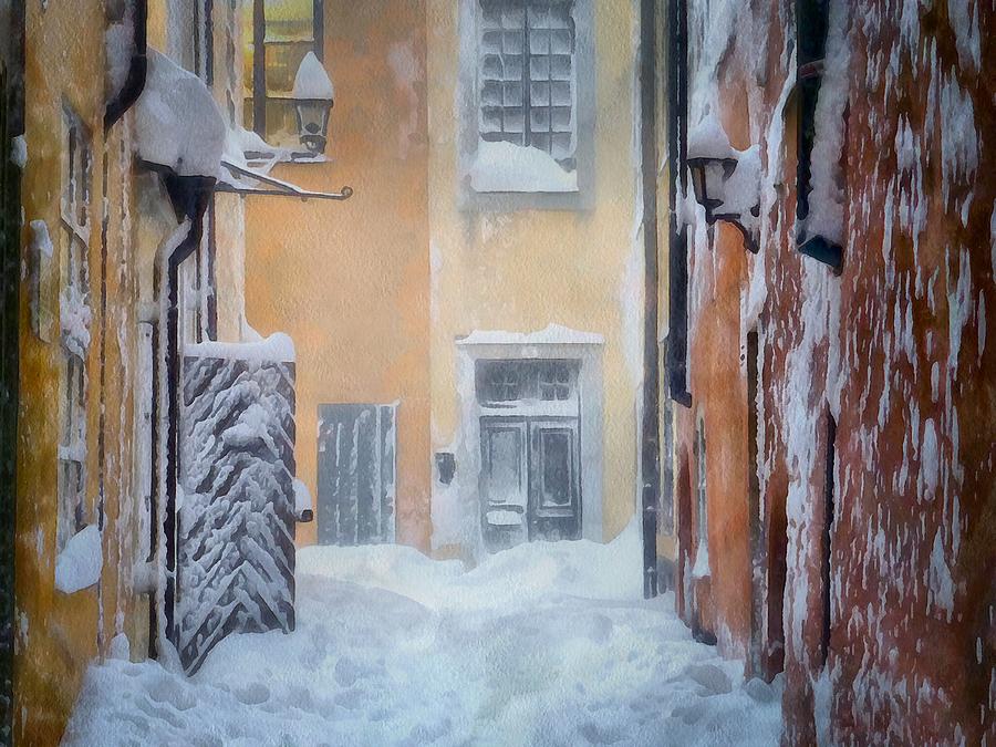 Stockholm in winter Digital Art by Gun Legler