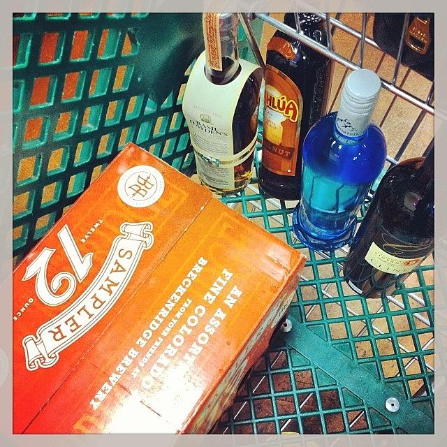Beer Photograph - Stocking Up! #vodka #kahlua #bourbon by Dee Fry