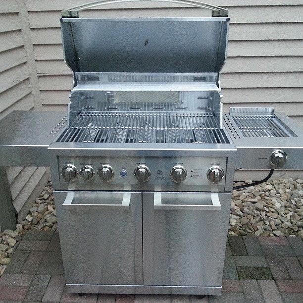 Stoked On Our New Grill. Ready For Photograph by Chris Haith