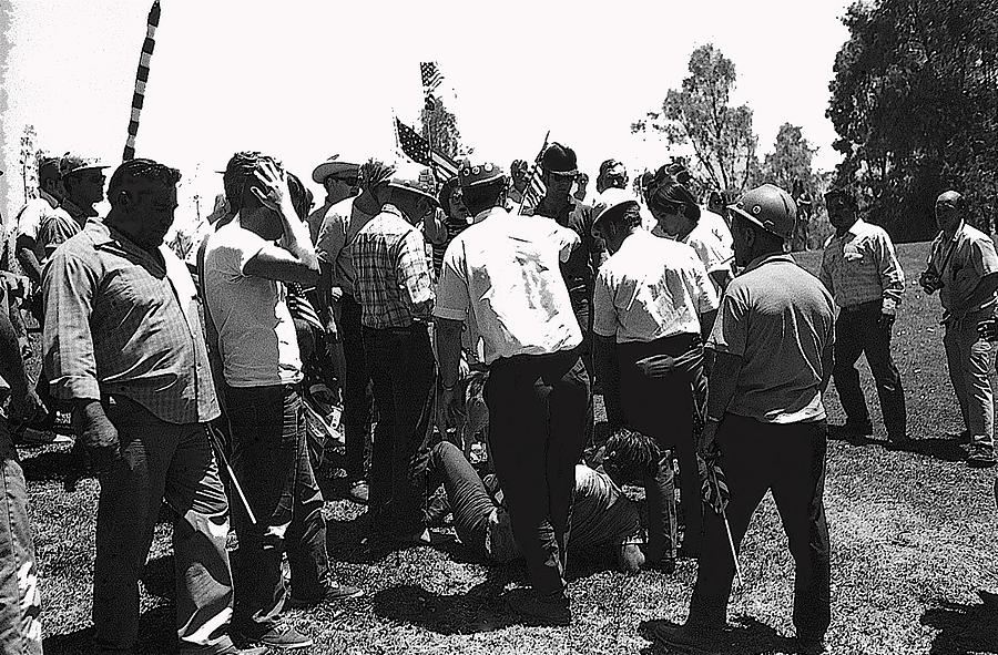 Stomping anti-Viet Nam War demonstrator at pro war rally Tucson Arizona 1970-2008 Photograph by David Lee Guss