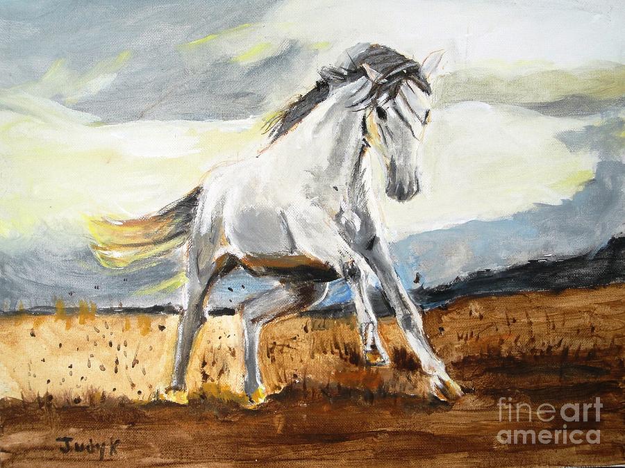 Horse Painting - Stomping Ground by Judy Kay