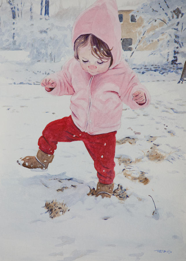 Stomping In The Snow Painting by Christopher Reid