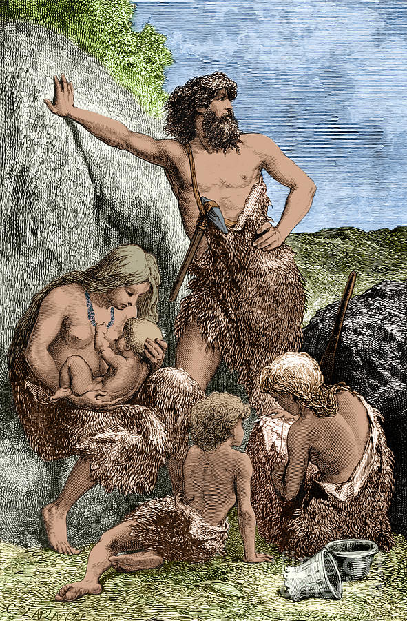 Stone Age Family Photograph by Science Source