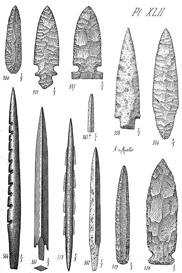 Stone Age Flint Tools, North American Photograph by Wellcome Images