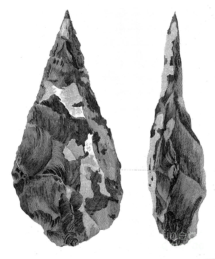 Stone Age Hand-axes From Hoxne, Suffolk Photograph by Wellcome Images
