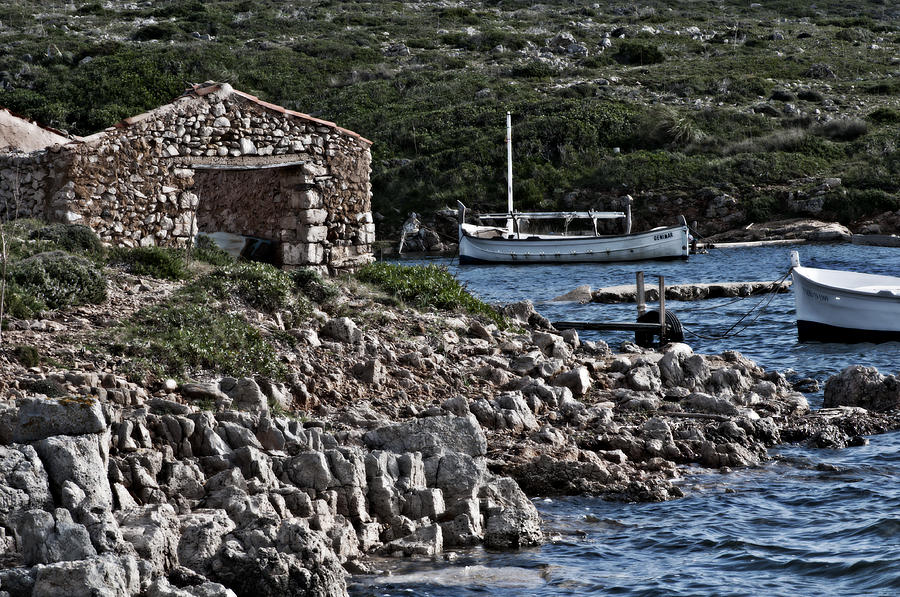 Roman port of Sa Nitja in Minorca - Stone and sea Photograph by Pedro Cardona Llambias