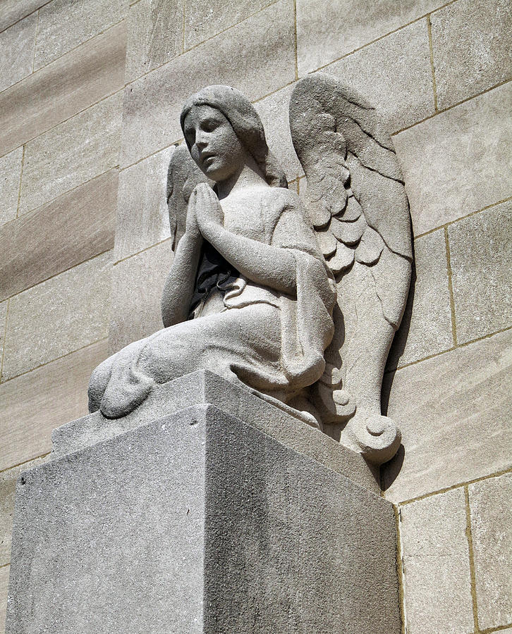 Stone Angel in Prayer Photograph by Patricia Januszkiewicz