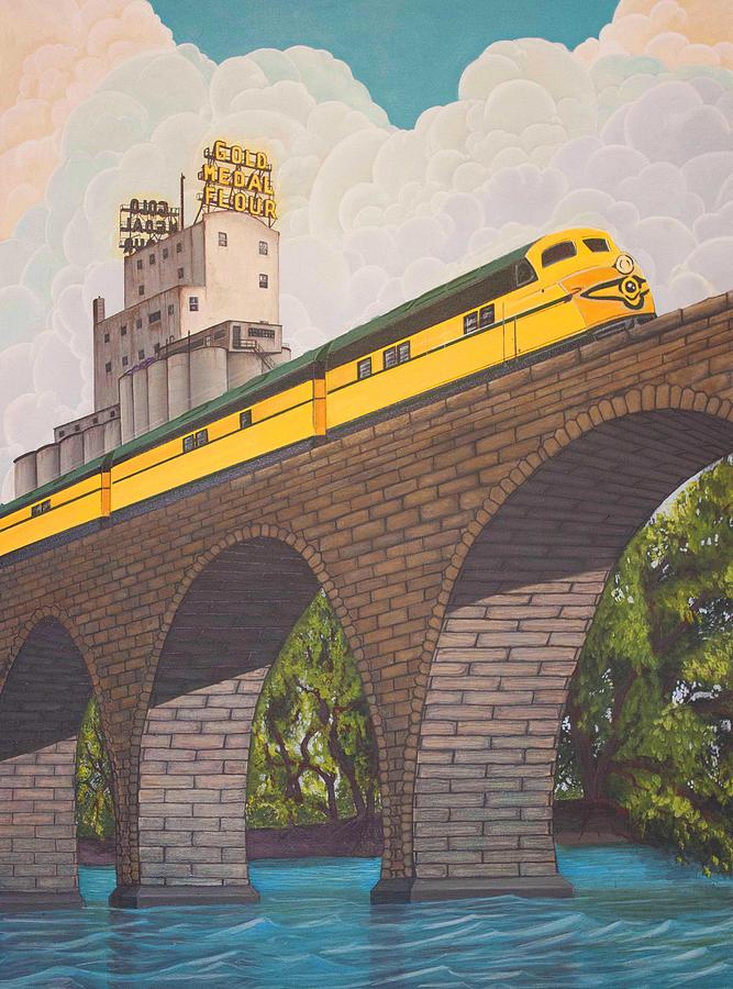 Minneapolis Painting - Stone Arch Bridge by Jude Labuszewski