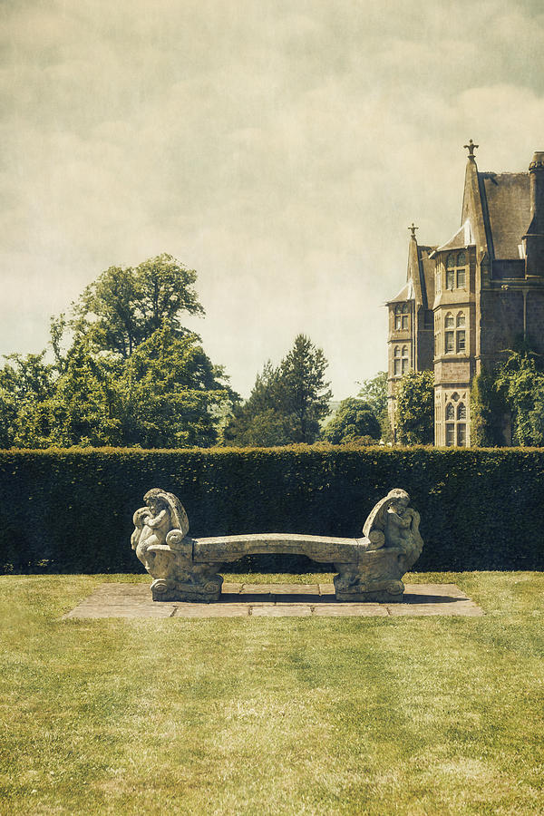 Manor Photograph - Stone Bench by Joana Kruse
