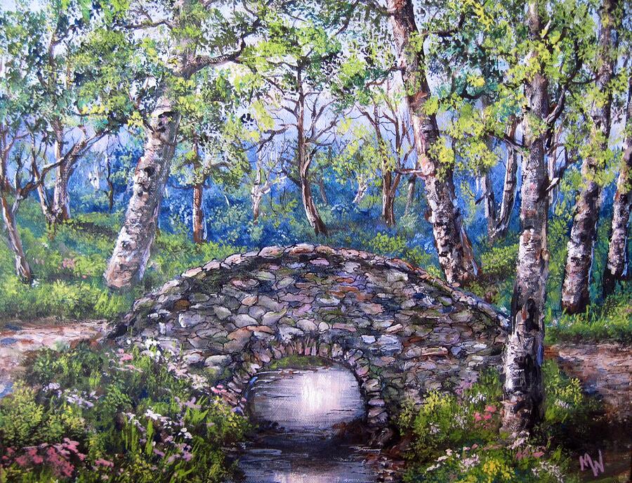 Bridge Painting - Stone bridge 2 by Megan Walsh