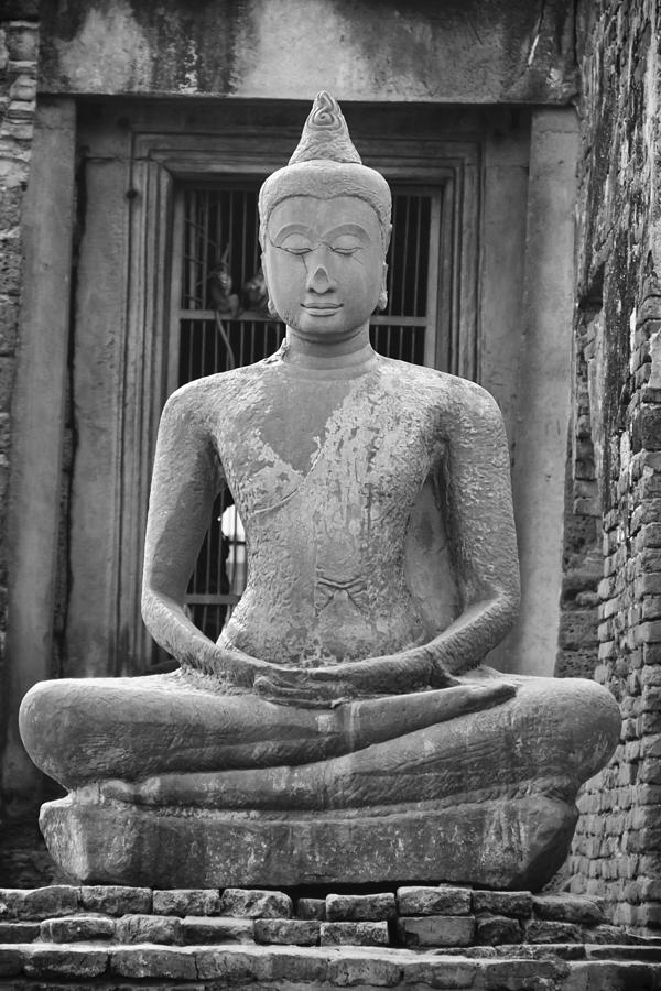 Architecture Photograph - Stone Buddha by Adam Romanowicz