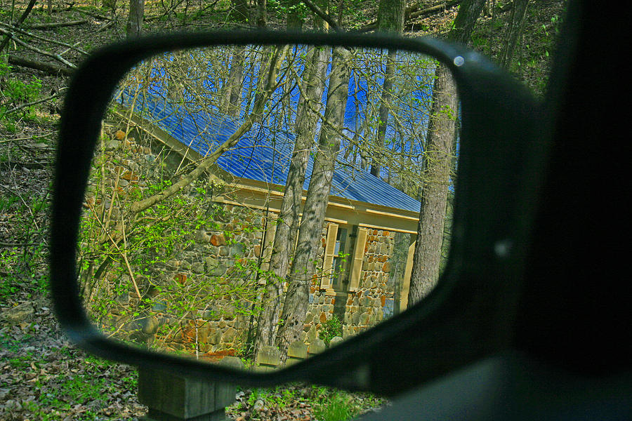 Stone cabin reflection Photograph by Andy Lawless