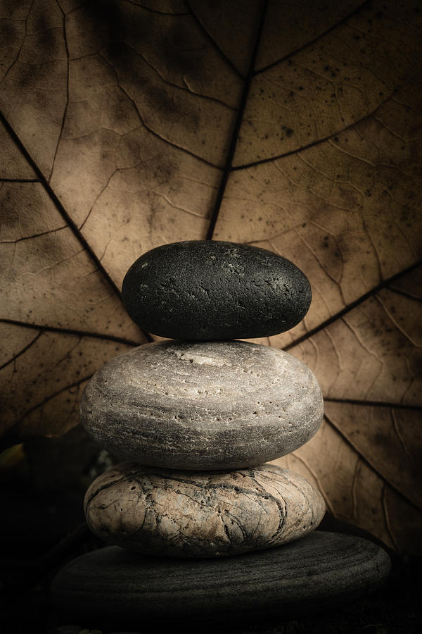 Buddha Photograph - Stone Cairns II by Marco Oliveira