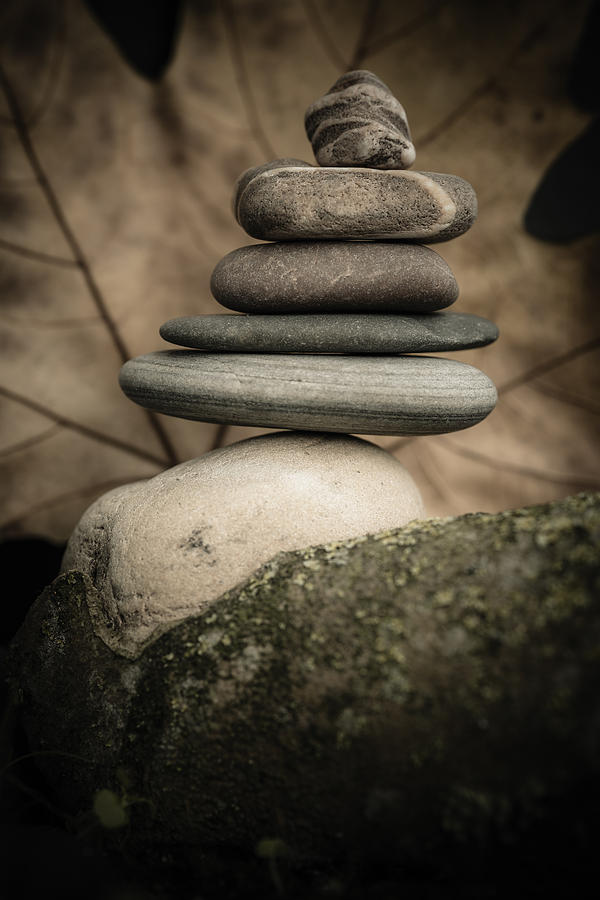 Stone Cairns IV Photograph by Marco Oliveira