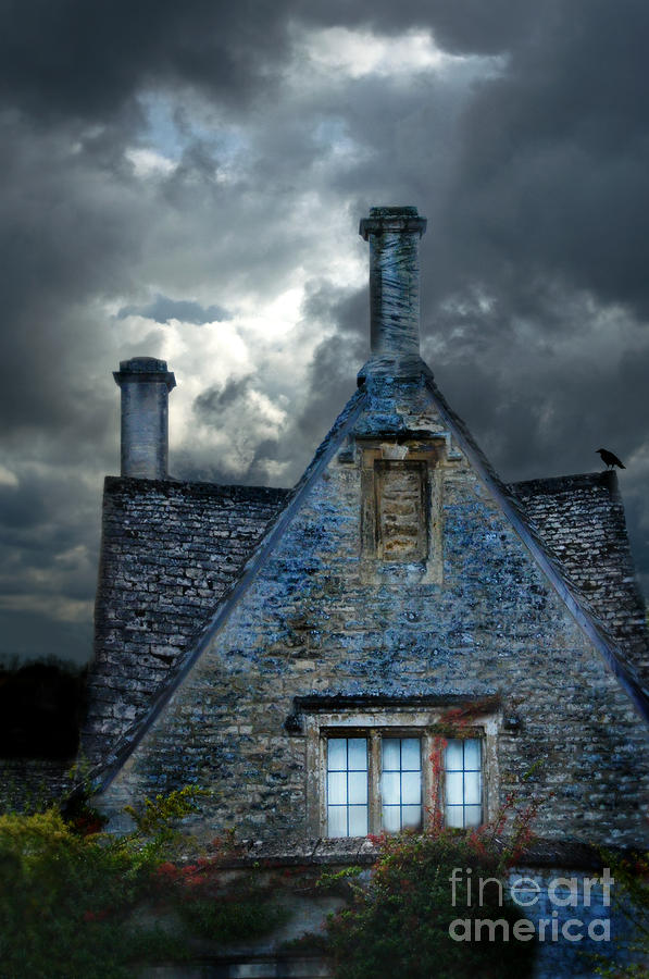 Stone Cottage in a Storm Photograph by Jill Battaglia