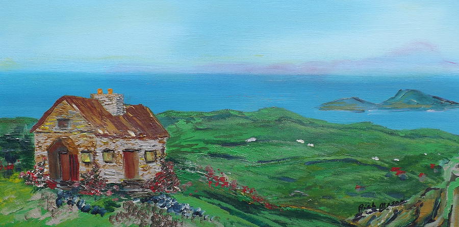 Ireland Painting - Stone Cottage by Rich Mason
