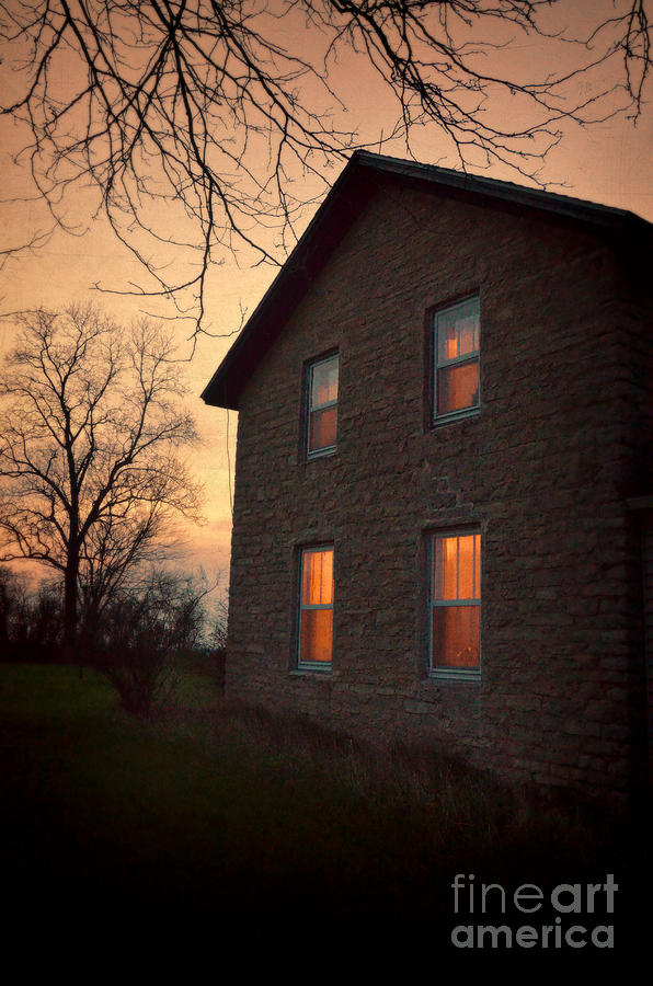 Stone Farmhouse at Dusk Photograph by Jill Battaglia
