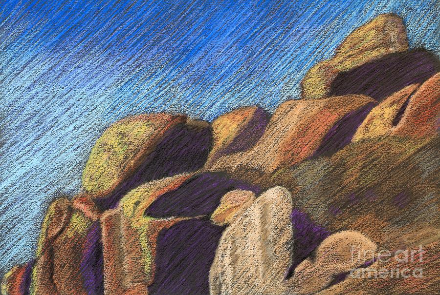Stone Formations Pastel by Pattie Calfy