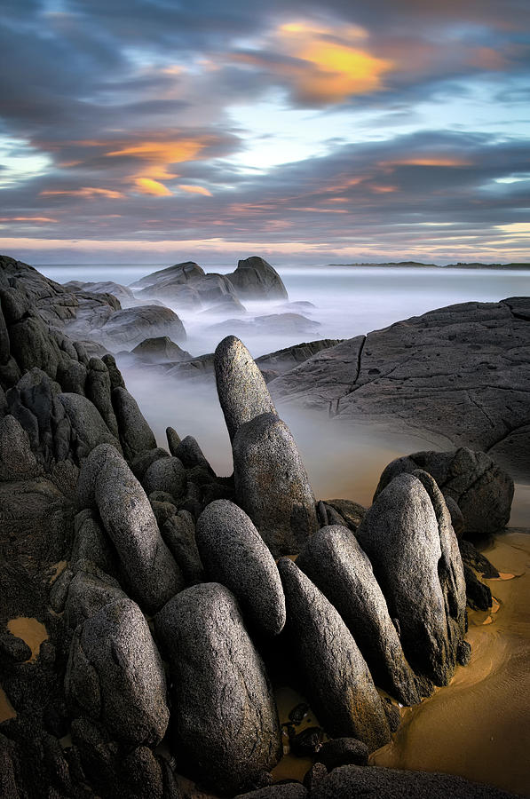 New South Wales Photograph - Stone Gathering - Grey Rocks by Francis Keogh