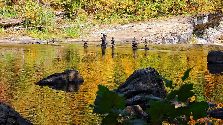 Fall Photograph - Stone Gods of the River by Robert McCulloch