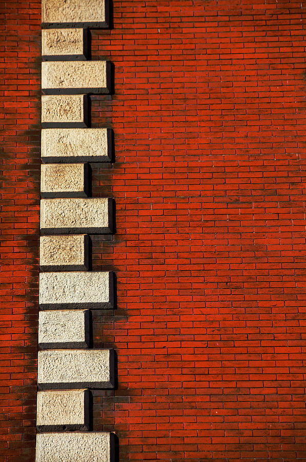 Abstract Photograph - Stone On Brick by Karol Livote