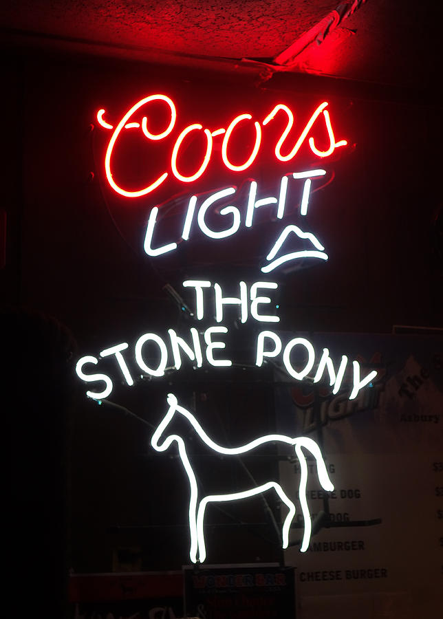 Stone Pony Neon Sign Photograph by Melinda Saminski