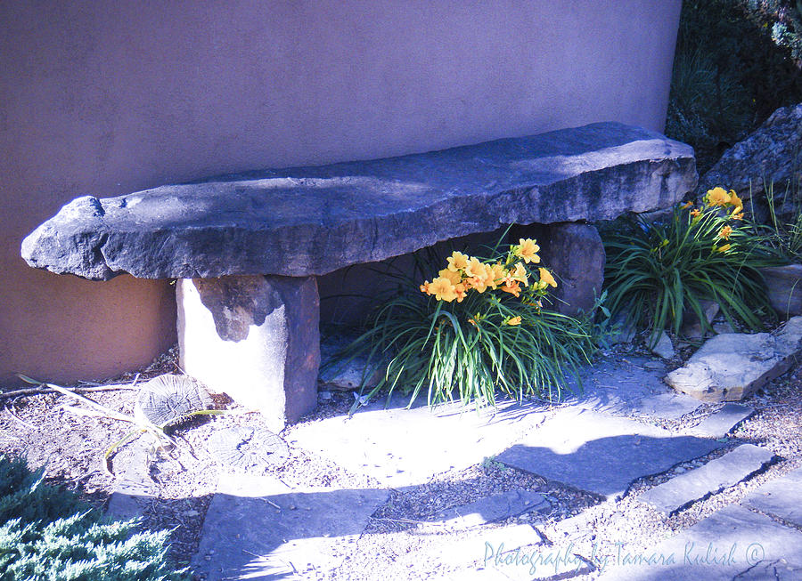Stone Slab Bench 1 Photograph by Tamara Kulish