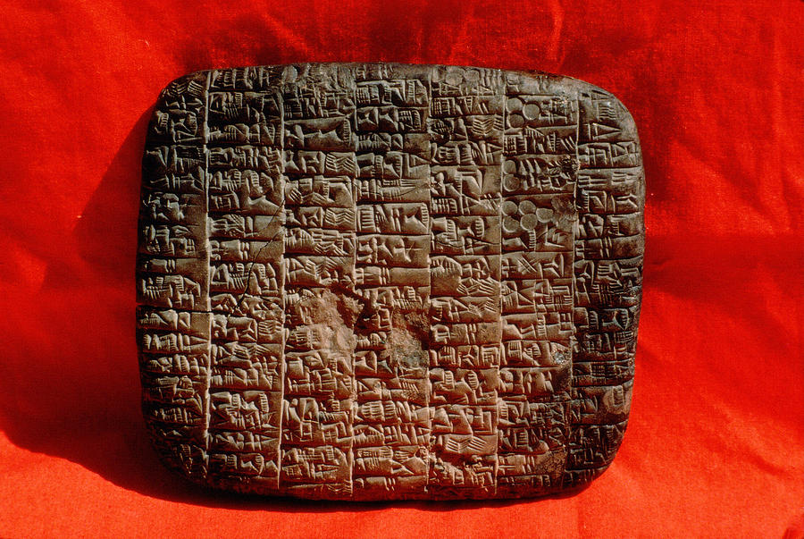 Stone Tablet From Ebla Photograph by Gianni Tortoli