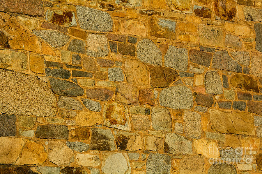 Stone Wall Background A Photograph by Peter Kneen