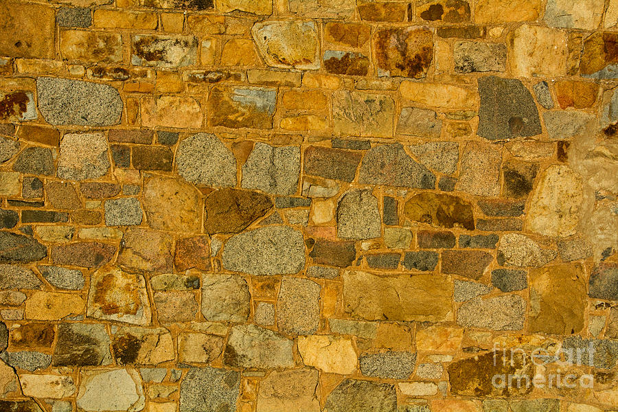 Stone Wall Background B Photograph by Peter Kneen