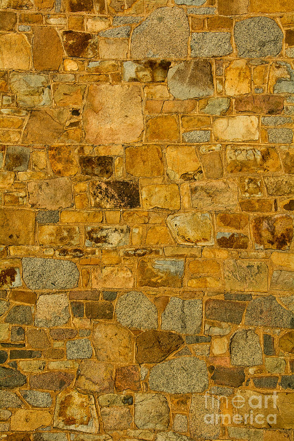 Stone Wall Background C Photograph by Peter Kneen