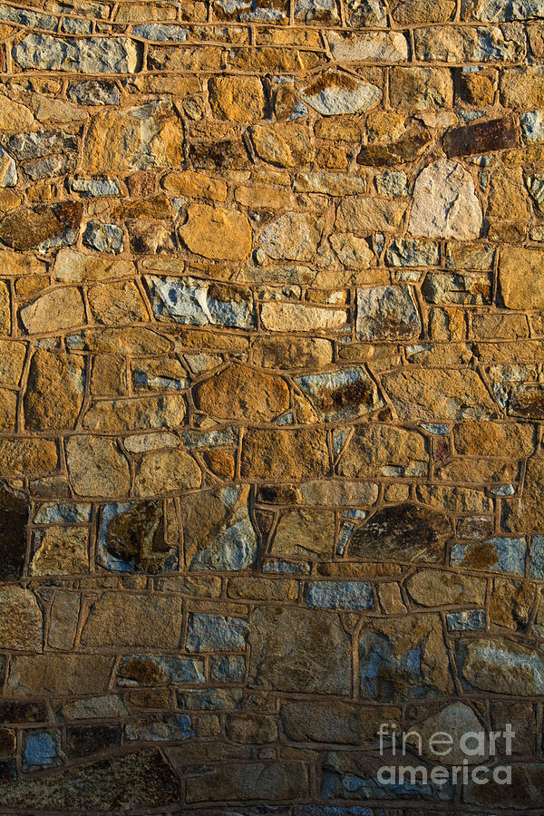 Stone Wall Background E Photograph by Peter Kneen