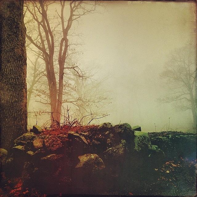 Hipstamatic Photograph - Stone Wall #hipstamatic by Mary Ann Reilly