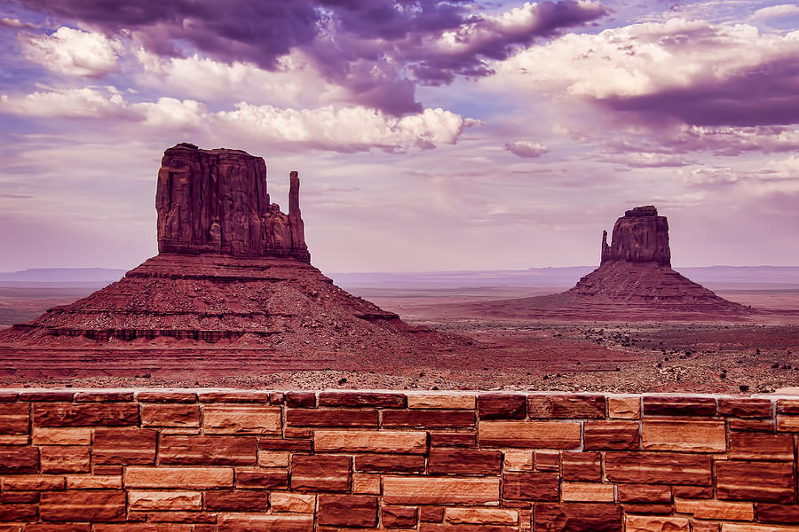 Stone Wall Monument Valley Photograph by Garry Gay