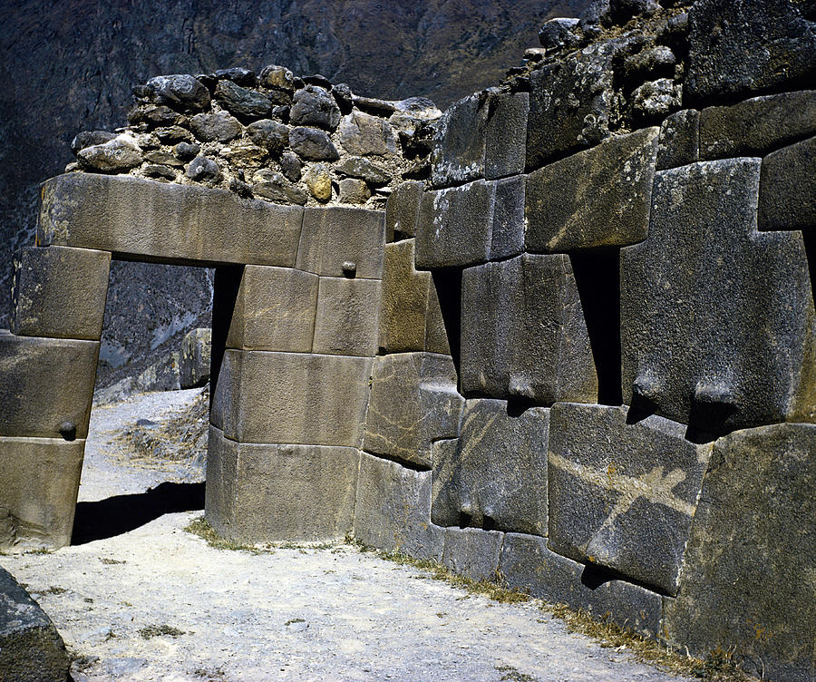 Stone Walls Of Inca Age, Peru Photograph by Mario Fantin