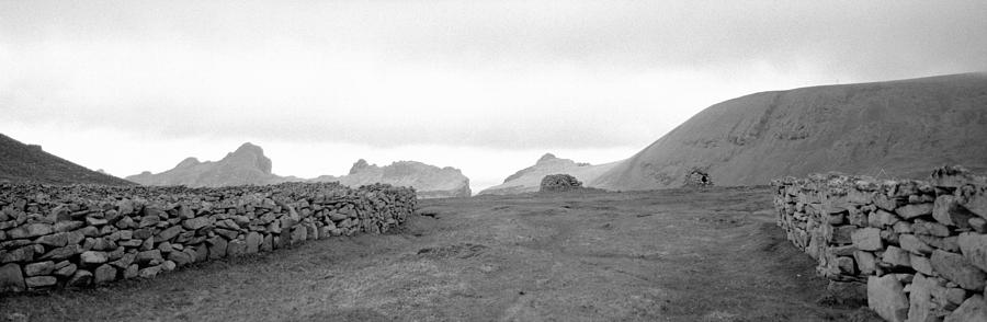 Black And White Photograph - Stone Walls On A Landscape, Shetland by Panoramic Images