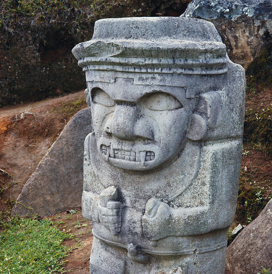 Stone Warrior, Colombia Photograph by George Holton
