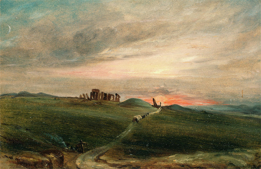Draftsman Painting - Stonehenge At Sunset, After John Constable by Litz Collection Draftsman Painting - Stonehenge At Sunset, After John Constable by Litz Collection