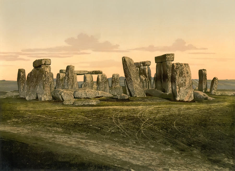 Vintage Photograph - Stonehenge circa 1895 by Bill Cannon