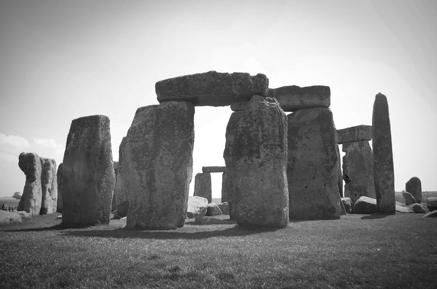 Landmark Photograph - Stonehenge in Black and White by Sharon Popek