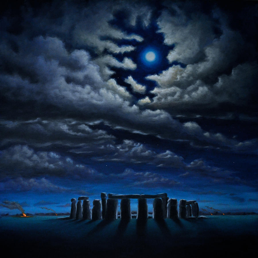 Stonehenge - The Peoples Circle Painting by Ric Nagualero