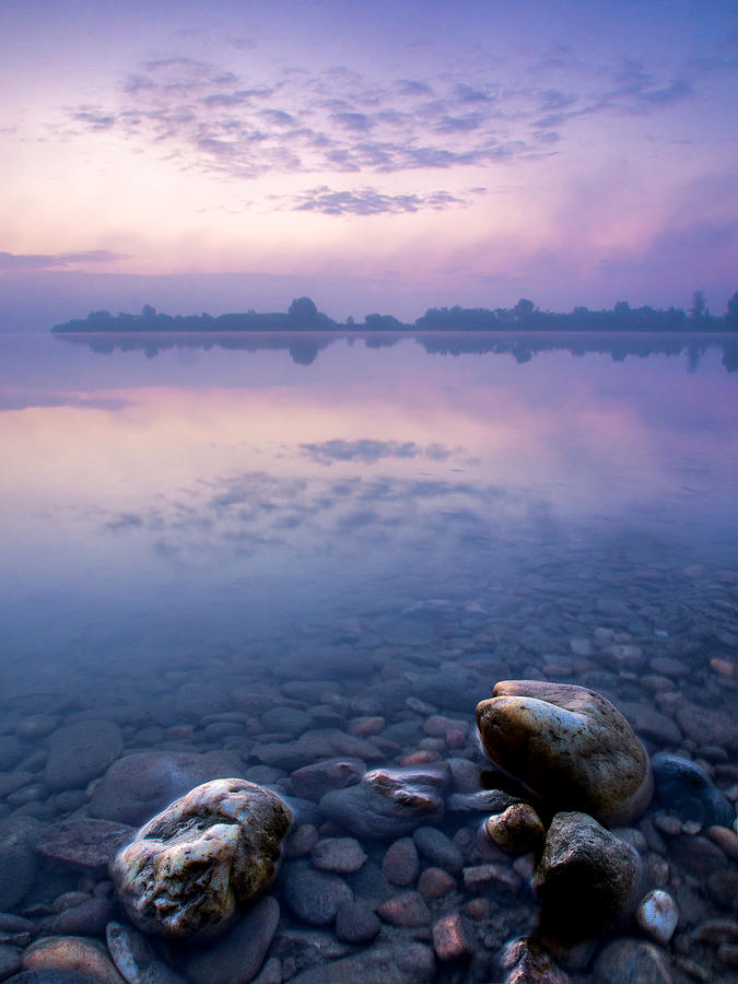 Stones In Purple Dawn Photograph