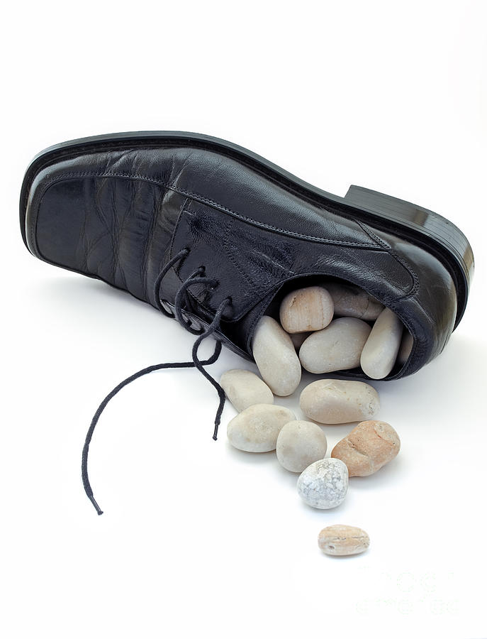 Pebbles Photograph - Stones in the shoe by Sinisa Botas