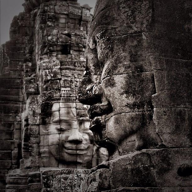 Bayon Photograph - Stones Looking Stoned by Siva M