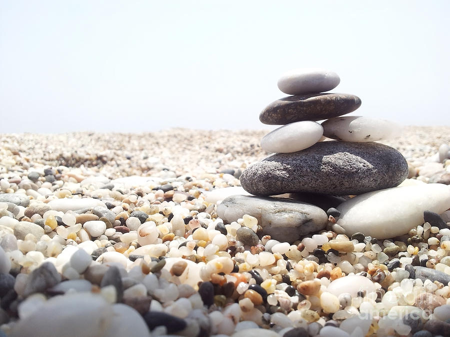 Stones On The Beach Photograph